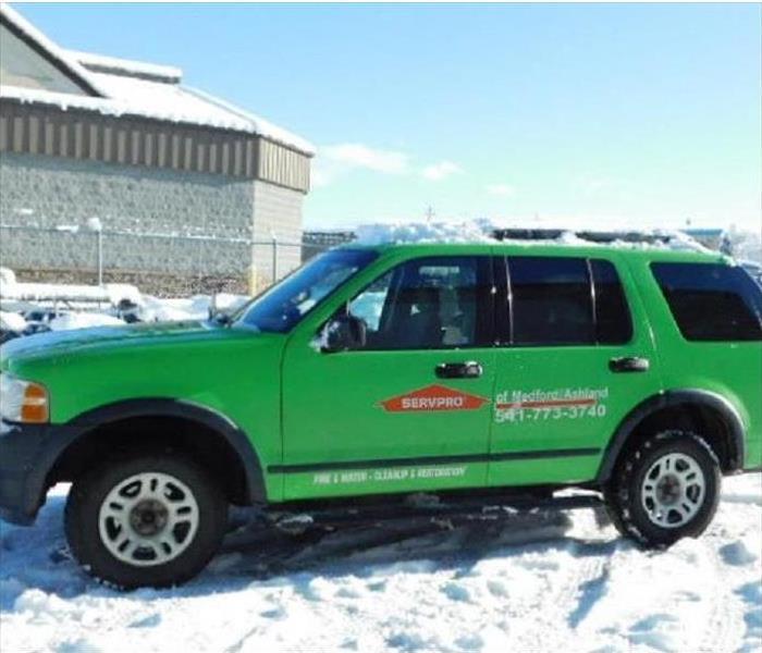 Servpro SUV in snowy conditions